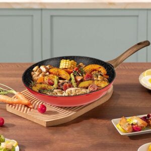 hot sale 26cm nonstick granite coating frying pan, pfas free, pfoa free healthy omelette pan, for gas stove and electric burner, dishwasher safe nonstick frying pan skillet for daily home cooking