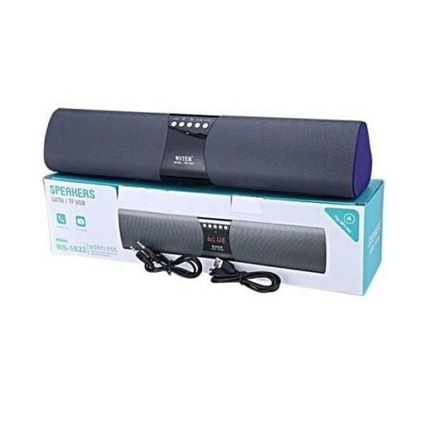wster hot sale ws 1822 portable wireless speaker with fm radio usb tf mp3 player and built in rechargeable and led displaying, multicolor
