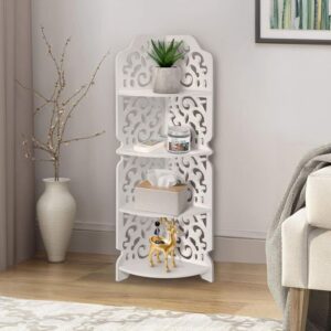 hot sale 4 tier corner shelf, corner ladder shelf for living room, free standing corner shower rack for bathroom, multipurpose corner shelves unit for small spaces