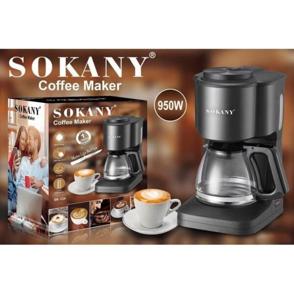 sokany hot sale 6 cup drip coffee maker, simply brew compact drip filter coffee machine, front access easy fill ,auto keep warm function and smart anti drip system