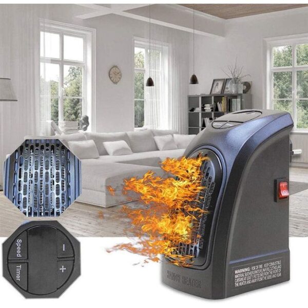 hot sale portable handy space heater standard plug direct wall outlet powerful 400w personal heating up to 150 square feet quiet fan blower as seen on tv