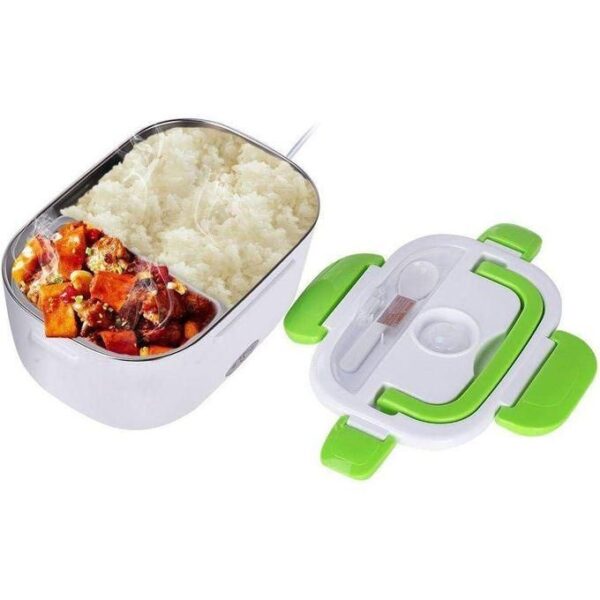 hot sale electric lunch box, heated lunch box with removable 1.5l stainless steel container, portable food warmer lunch box for car office school and home use, 110v 12v 40w, multicolor