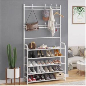 hot sale 5 tiers, shoe stand organizer, multifunctional wardrobe shoe rack for bedroom, dorm and entrance area, size 80x26x172cm(31x11x69inch), multicolor