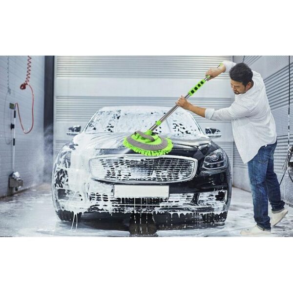 hot sale car wash brush kit mitt mop sponge with long handle chenille microfiber car cleaning brush kit supplies, multicolor