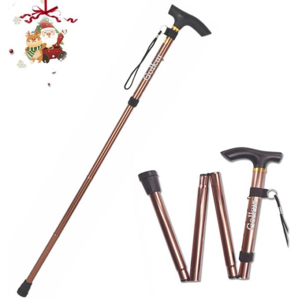 hot sale foldable walking stick easy to fold and carry, ideal for trekking, elderly, stretch 83cm 95cm, multicolor
