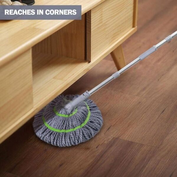 hot sale 360 rotating self wringing twist mop, self wringing easy squeeze twist mop for floor cleaning strong water absorption ability fiber tow head, multicolor