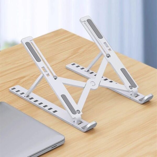 hot sale metallic adjustable laptop stand stand multi angle adjustable design for laptop up to 13", tablets and good for reading books plus can work as phone stand, multicolor