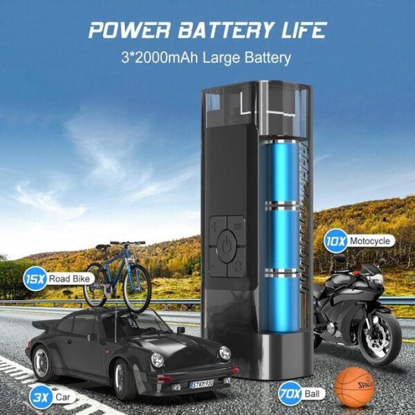 hot sale multifunctional cordless digital air compressor/tyre inflator, cordless 150psi 12v car tire inflator with led light for car motorcycle bike