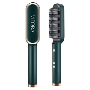 hair electric 3 in 1 comb brush ceramic fast hair straightener for women's legend of korra hair straightening brush with lcd screen, temperature control display, multicolor