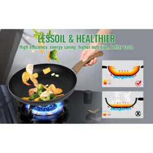 hot sale heavy non stick frying pan made with premium aluminum and a nontoxic pfoa and ptfe free nonstick ceramic pan coating