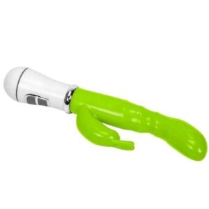 hot sale ladies multispeed rabbit vibrator/ clitoral g spot massager, adult novelty g spot battery rabbit vibrator for women double stimulator rabbit vibrator, multicolor