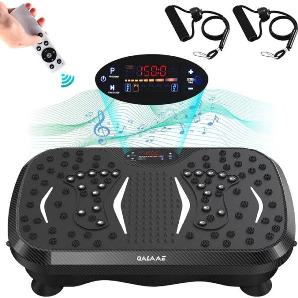 hot sale vibration plate exercise machine with remote control, vibration platform, whole body workout machine, fitness machine, foots massage, pain relief, for weight loss shaping toning wellness home gyms workout home office, multicolor