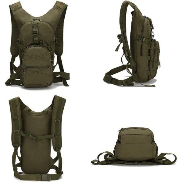 military bicycle backpack 15l camouflage casual multi pocket durable waterproof travel tactical climbing trekking hiking sports small backpack bag army day pack, multicolor