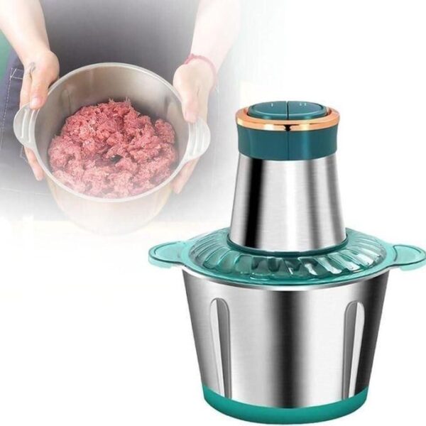 hot sale 3l electric mini food chopper food processor meat grinder,4 bi level blades,2 speed,stainless steel bowl kitchen mincer blender for meat, vegetables, fruits, onion, multicolor