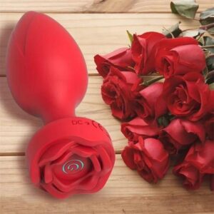 hot sale vibrating butt plug light up anal sex toys, rose anal plug glowing wearable anal vibrator with 7 vibrations for men and women