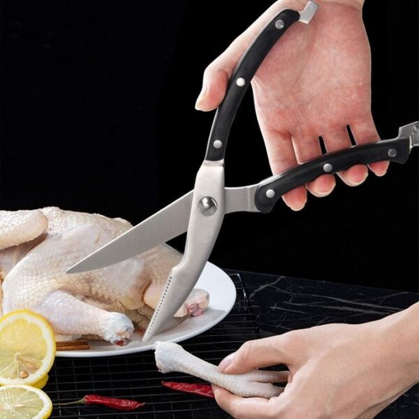 hot sale kitchen shears, premium heavy duty shears ultra sharp stainless steel multi function kitchen scissors for chicken/poultry/fish/meat/vegetables/herbs/bbq