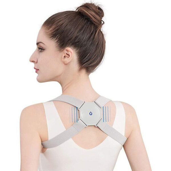 posture corrector with intelligent sensor vibration reminder, smart posture corrector for adults and kids, universal sensor posture corrector, intelligent posture reminder, vibrate to improve posture, slouch humpback brace for women, men and children
