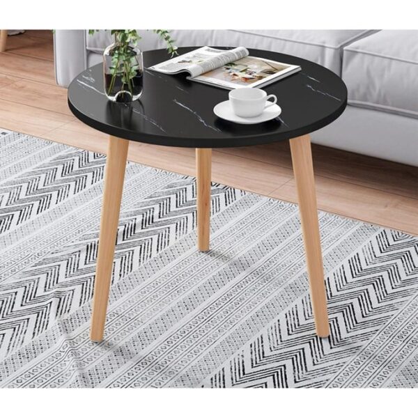 hot sale nordic style round coffee table, solid bedside table, small coffee table, occasional coffee table, side table for living room and small spaces, sofa table (size : 50 x 52 cm, multicolor