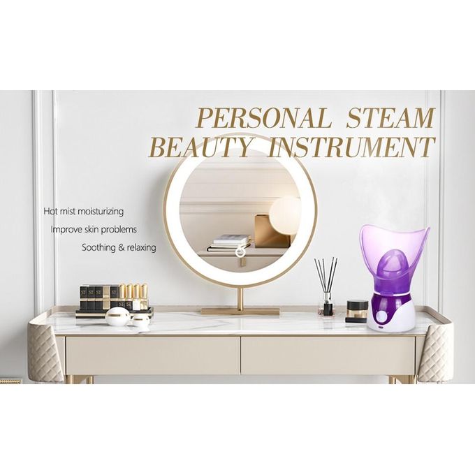 facial steamer and treatment vapor inhalation, facial steamer nano ionic upgraded face steamer warm mist steamer for face deep cleaning moisturizing home sauna, multicolor