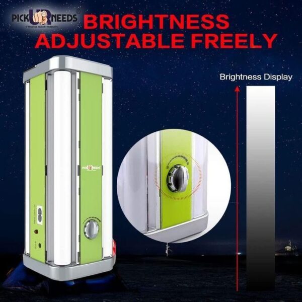 kamisafe hot sale 4 corner rechargeable led emergency lamp, rechargeable home emergency 4 tube floor lantern lamp light and hanging handle, multicolor