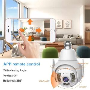 hot sale 360 rotating bulb camera, with alarm, voice recorder, uses wi fi, easy to install, motion sensor, unique design 3mp cctv wifi camera motion detection waterproof surveillance outdoor e27 bulb ptz camera
