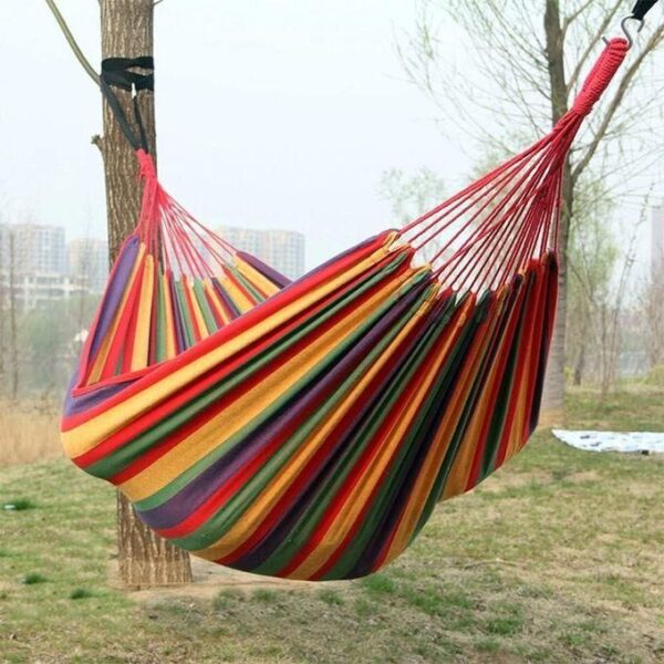 hot sale hammock outdoor portable canvas load capacity up to 200kg, multicolor