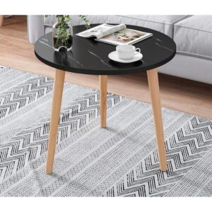 hot sale nordic style round coffee table, solid bedside table, small coffee table, occasional coffee table, side table for living room and small spaces, sofa table (size : 50 x 51 cm, multicolor