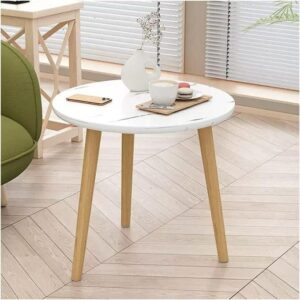hot sale nordic style round coffee table, solid bedside table, small coffee table, occasional coffee table, side table for living room and small spaces, sofa table (size : 50 x 51 cm, multicolor