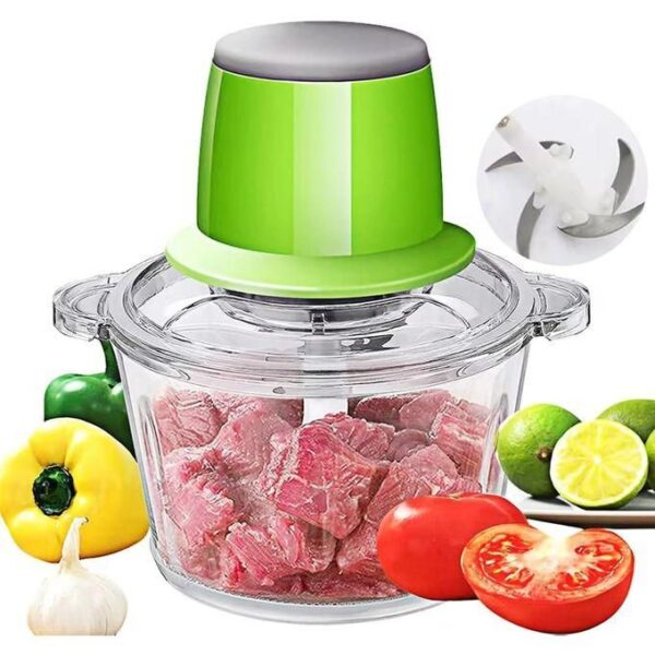 hot sale electric meat mincer food processor, 2l electric food chopper, multicolor