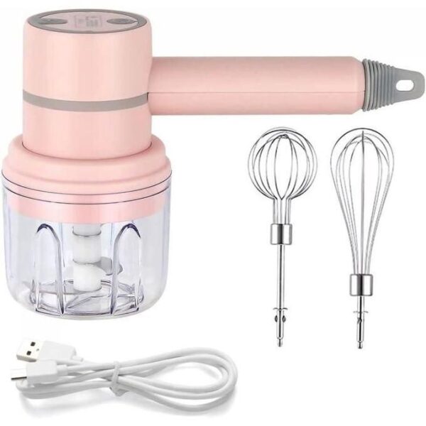 hot sale hand mixer electric whisk wireless portable usb rechargeable, multicolor