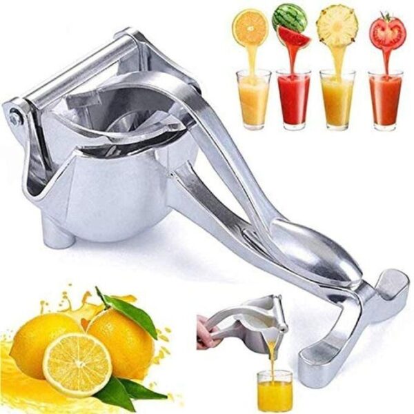 hot sale heavy duty manual hand press fruit juicer with heavy detachable lever for citrus lime juicer or orange juicer, steel handle juicer for instant juice, multicolor