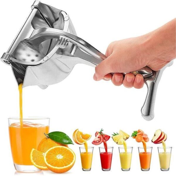hot sale heavy duty manual hand press fruit juicer with heavy detachable lever for citrus lime juicer or orange juicer, steel handle juicer for instant juice, multicolor