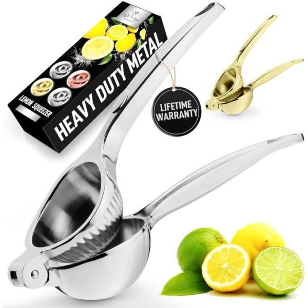hot sale heavy duty lemon squeezer juicer, citrus juicer handheld, lemon juicer, stainless steel juicer hand press, lime squeezer bar tool, manual citrus press, lime juicer, pack of 1, multicolor