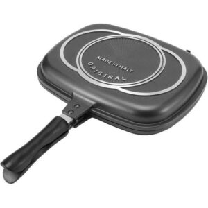 dessini hot sale heavy double pan /meat grill non stick aluminum die cast two sided double grill non stick pressure pan black 40cm*15cm*8cm