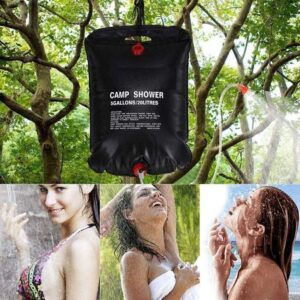 hot sale 20ltr pvc solar hot water shower bag 20ltrs portable thickened foldable bath bag large capacity water storage shower tool outdoor sport travel picnic camping