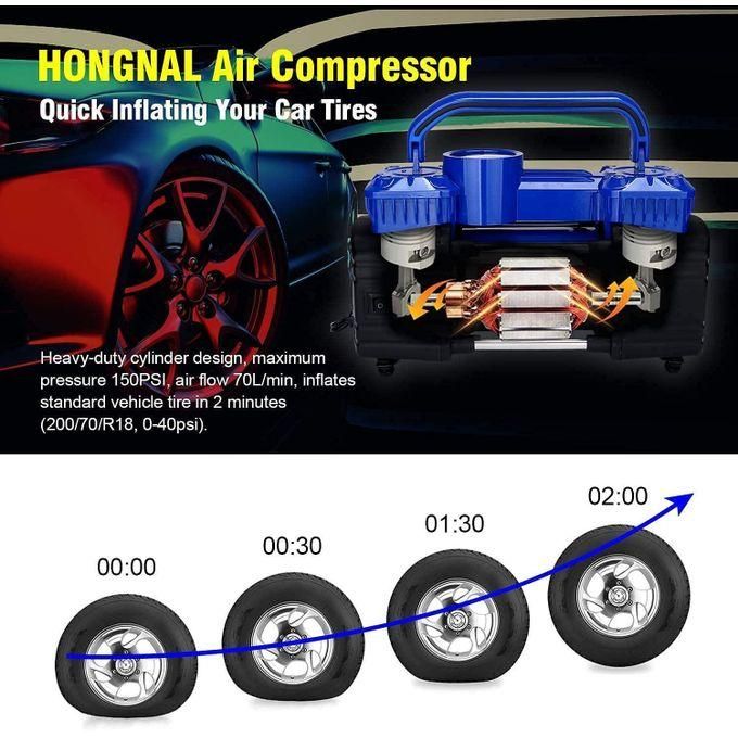hot sale double cylinder car compressor/tire inflator, tire inflator cylinders with portable bag, portable mini air compressor 150psi car tyre inflator portable kit pressure pump 12v hot sale double cylinder car compressor/tire inflator, tire inflator cylinders with portable bag, portable mini air compressor 150psi car tyre inflator portable kit pressure pump 12v