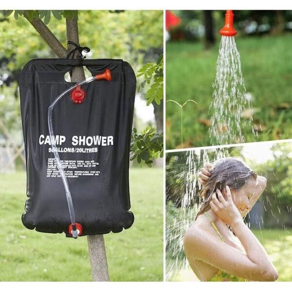 hot sale 20ltr pvc solar hot water shower bag 20ltrs portable thickened foldable bath bag large capacity water storage shower tool outdoor sport travel picnic camping