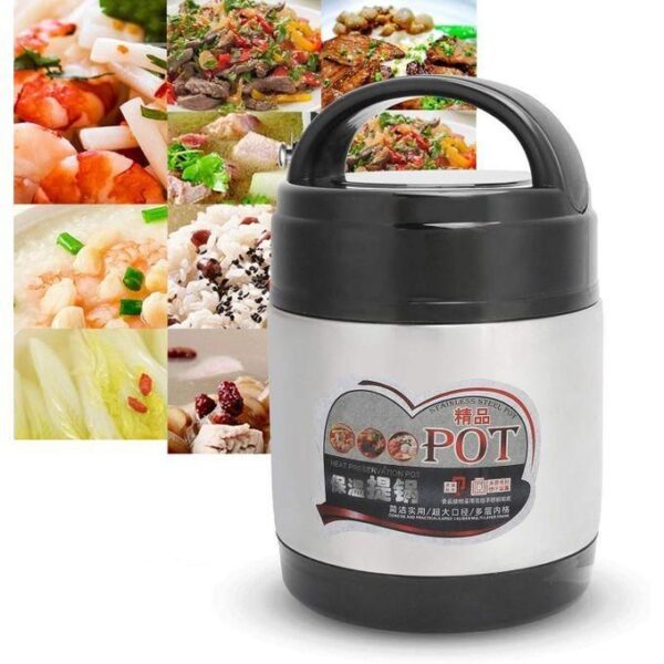 hot sale thermos food bottle, 1000ml 2 tier insulated lunch box stainless steel food container with lid