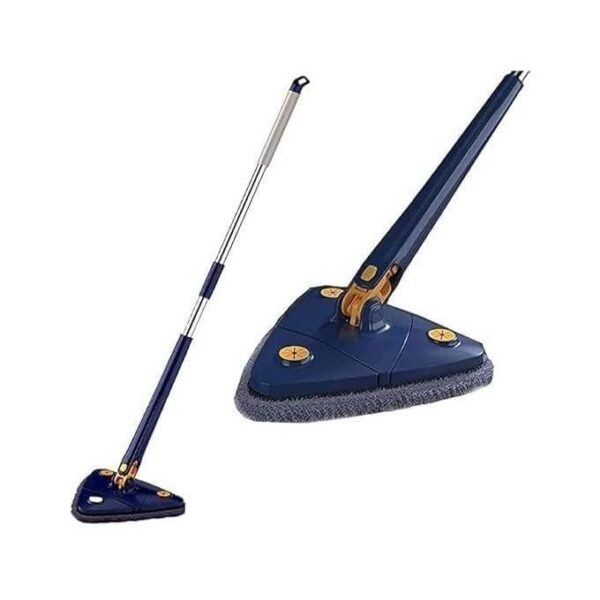 360° self squeezing spin mop, rotatable cleaning mops adjustable triangle floor cleaner mop with stainless steel long handle push pull squeezing cleaning mop dry & wet mop for floor cleaning mop, multicolor