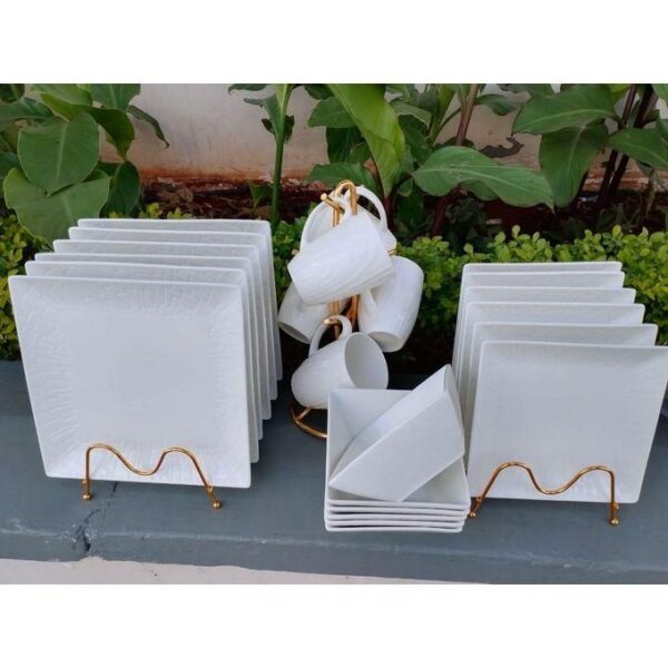 hot sale classic deluxe heat resistant 24pcs exquisite dinnerware set