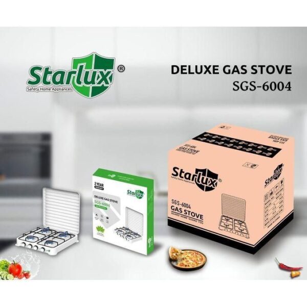 starlux deluxe 4 burner gas stove, manual ignition