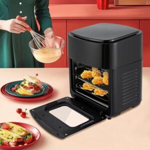 silver crest hot sale air fryer 15 litres 1400 w airfryer without oil hot air fryer air fryer with transparent window & touch screen, deep fryer hot air without grease air fryer, temperature adjustable 80 200°c , multicolor