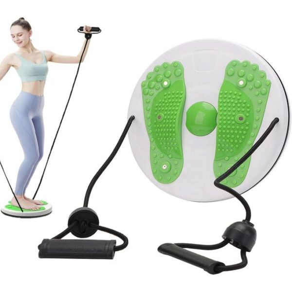 yoga abs core twisting disc plate, ab twister board for exercise waist twisting disc with 8 magnets fitness twister with handles trims waist arms hips and thighs, multicolor