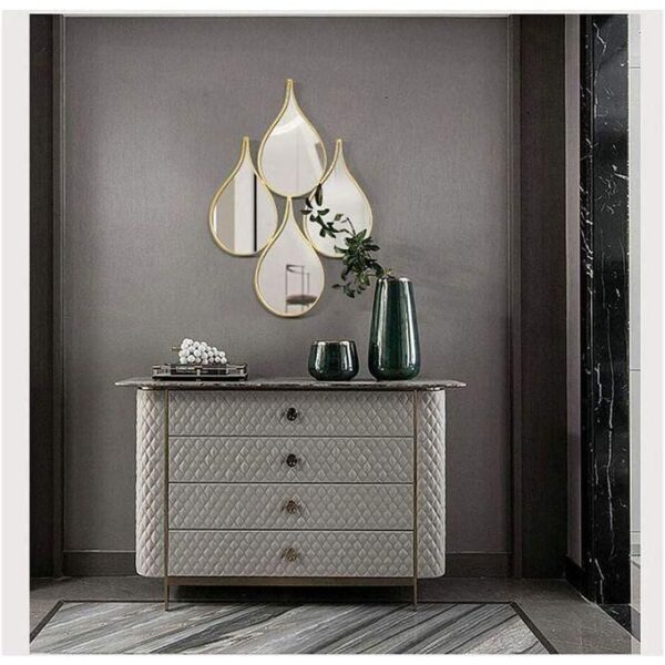 hot sale tear drop shaped mirror american bathroom wall mounted mirror floor creative industrial wind decorative mirror