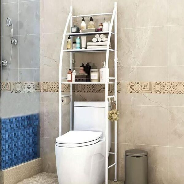 hot sale bathroom storage shelf 3 tier, toilet storage rack easy to assemble toilet bathroom shelf no drilling toilet organizer, multicolor