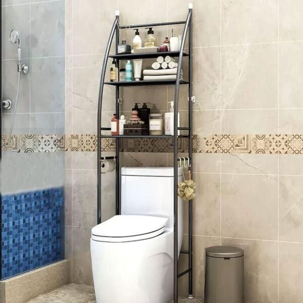 hot sale bathroom storage shelf 3 tier, toilet storage rack easy to assemble toilet bathroom shelf no drilling toilet organizer, multicolor
