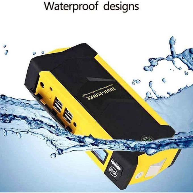 hot sale 12v portable multi function jump starter car jumper starter, mobile phone charger with 2 ports, torch and sos light for all cars