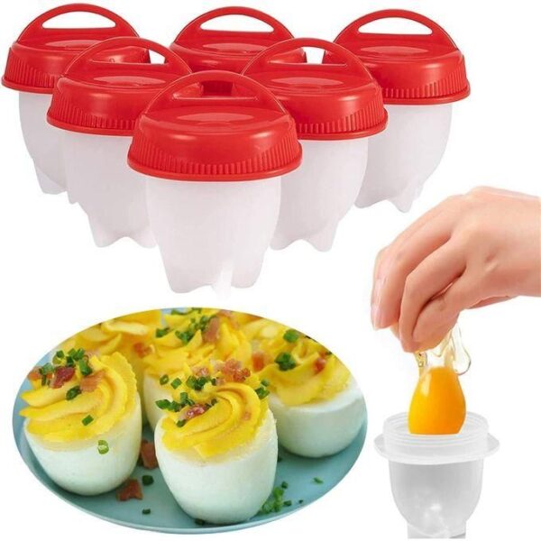 hot sale hard boiled eggs without the shell, 6pcs/set egg poachers cooker silicone non stick egg boiler cookers,silicone boiled steamer eggies, bpa free
