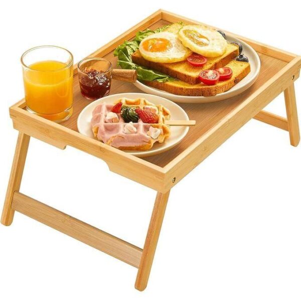 hot sale bed tray table folding legs with handles breakfast food tray for sofa,bed, eating, drawing, platters serving lap desk snack tray, multicolor