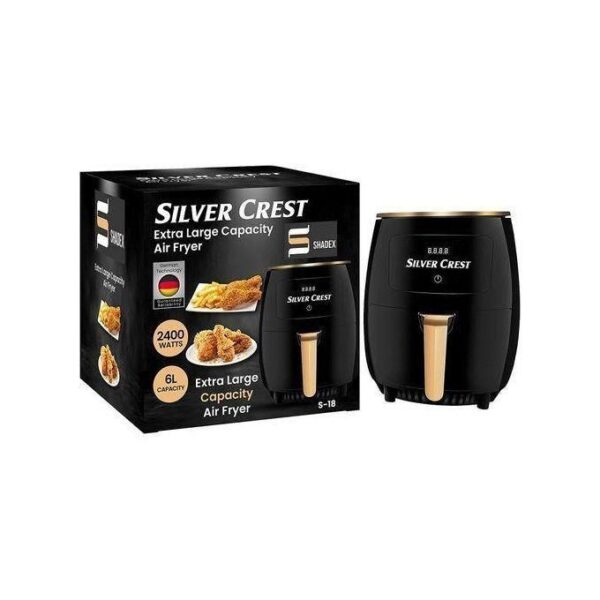silver crest hot sale s 18 6l air fryer oil free fryer cooker multifunctional touch led deep fryer without oil air fryer chicken french fries pizza, multicolor